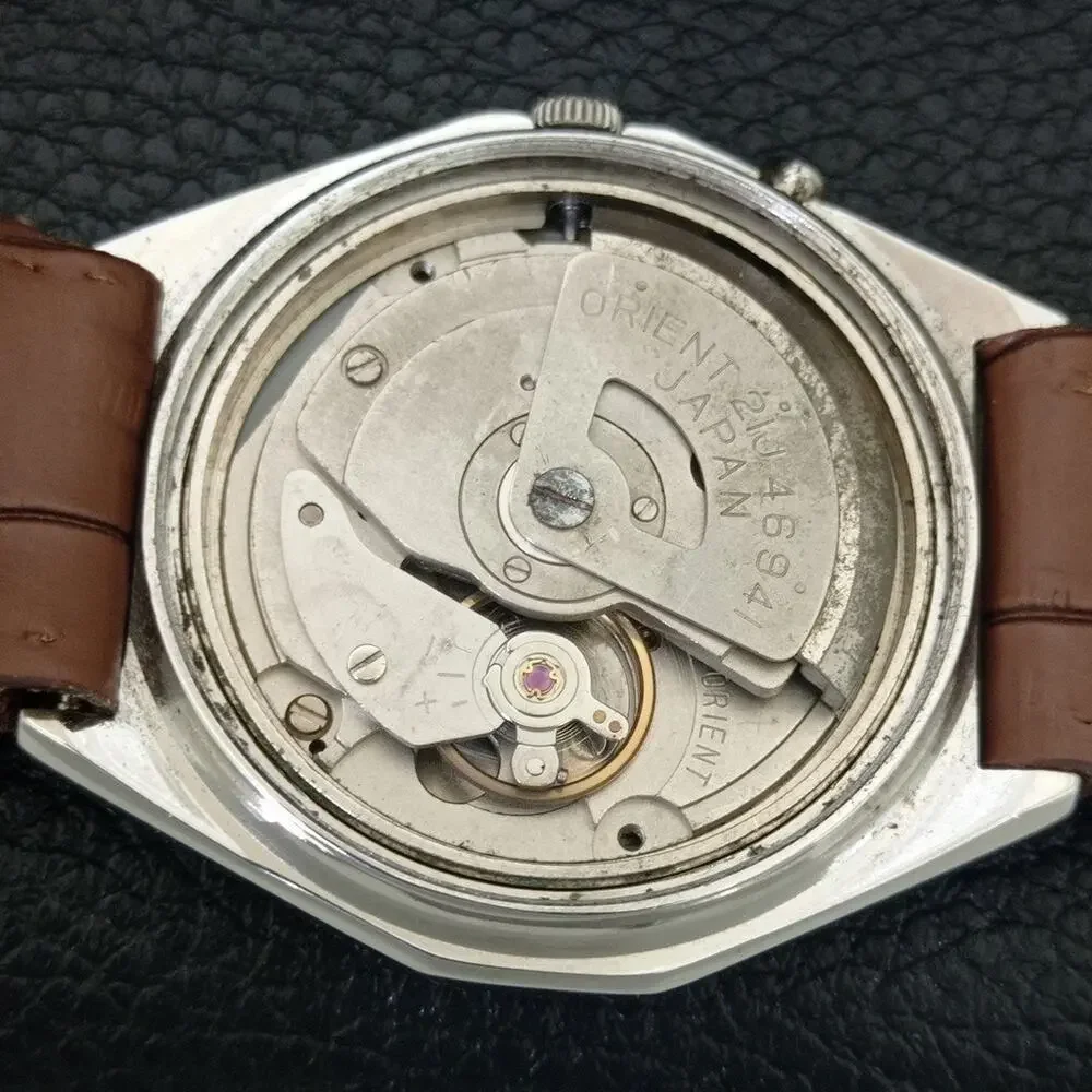 Vintage 1988 Orient Automatic Mens Gold Watch W/daydate & Champagne accents